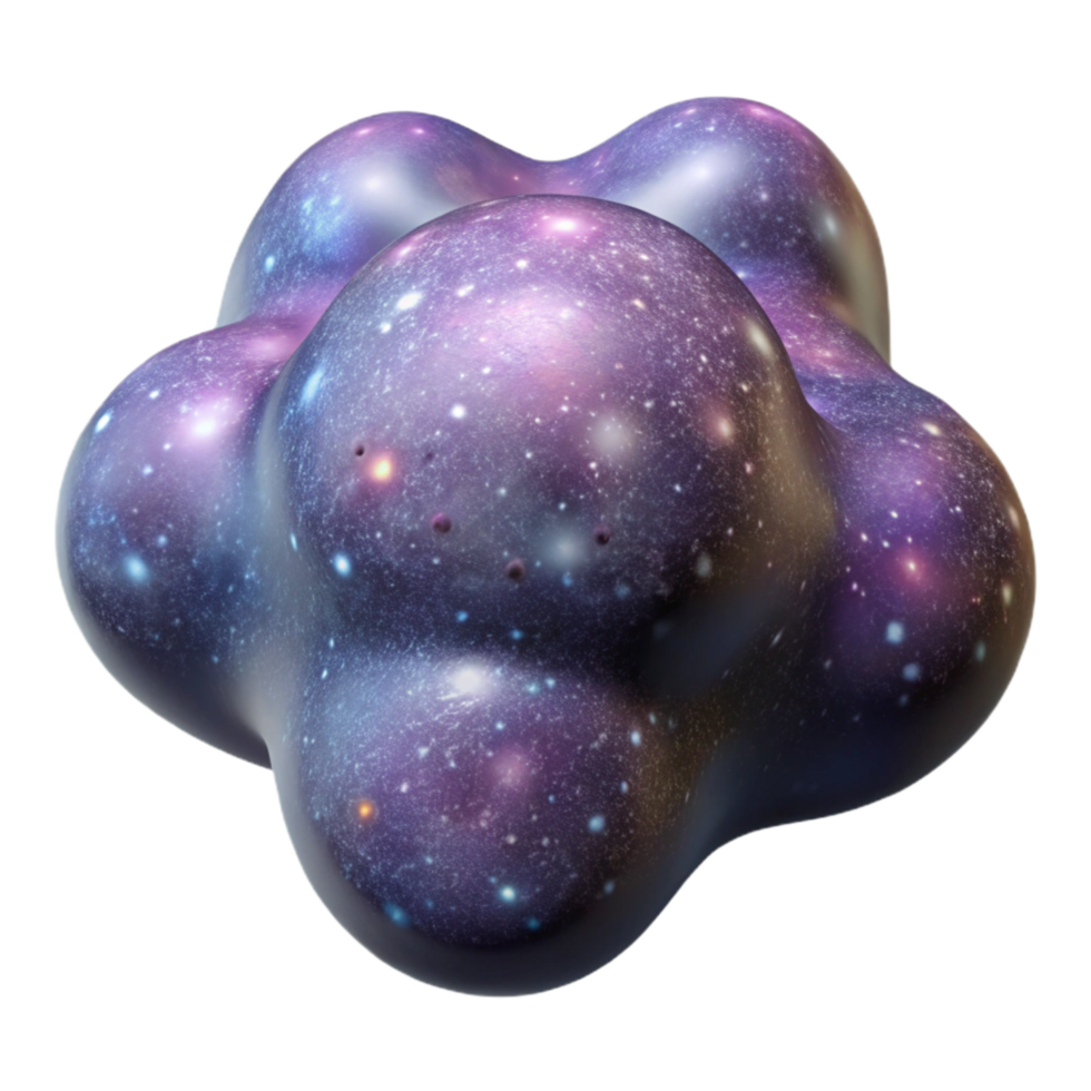 serene contemporary Small Magellanic Cloud Cutout with Dwarf Galaxy Structure premium png
