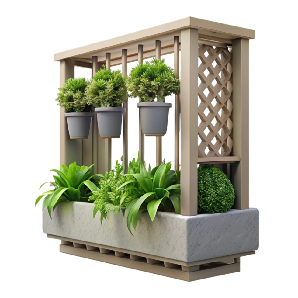 wonderful classic Small Vertical Garden for Balcony Transparent Background Space Saving png