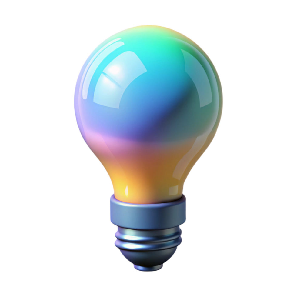 serene artistic Smart Bulb with Color Changing Light Cutout high resolution png