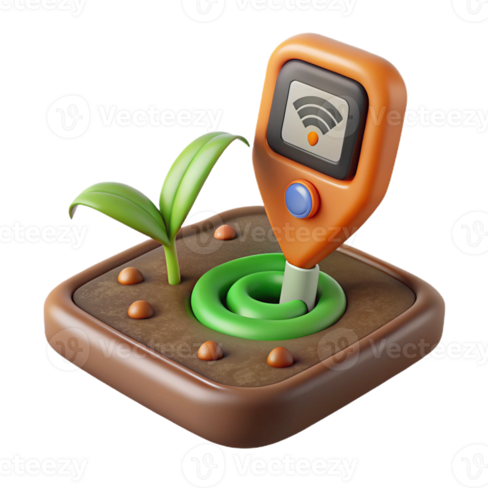 wonderful rustic Smart Farm Sensor Measuring Soil Ph Cutout high resolution png