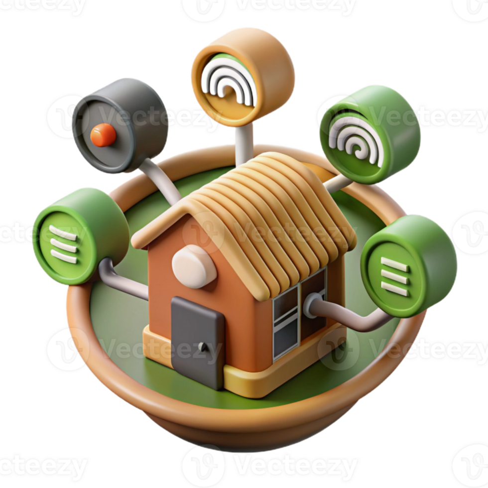 wonderful artistic Smart Farm Sensor Network Diagram Isolated premium png