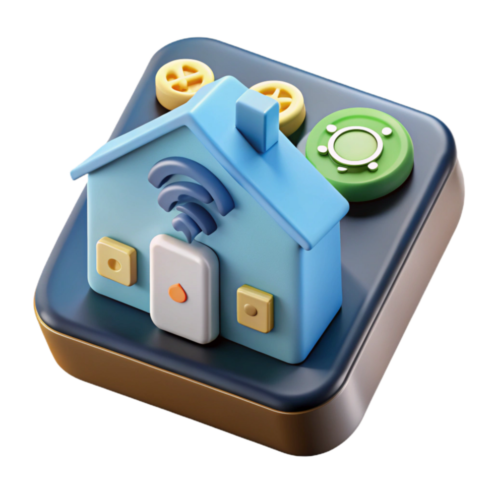 beautiful modern Smart Home Energy Management System Interface Isolated genuine png