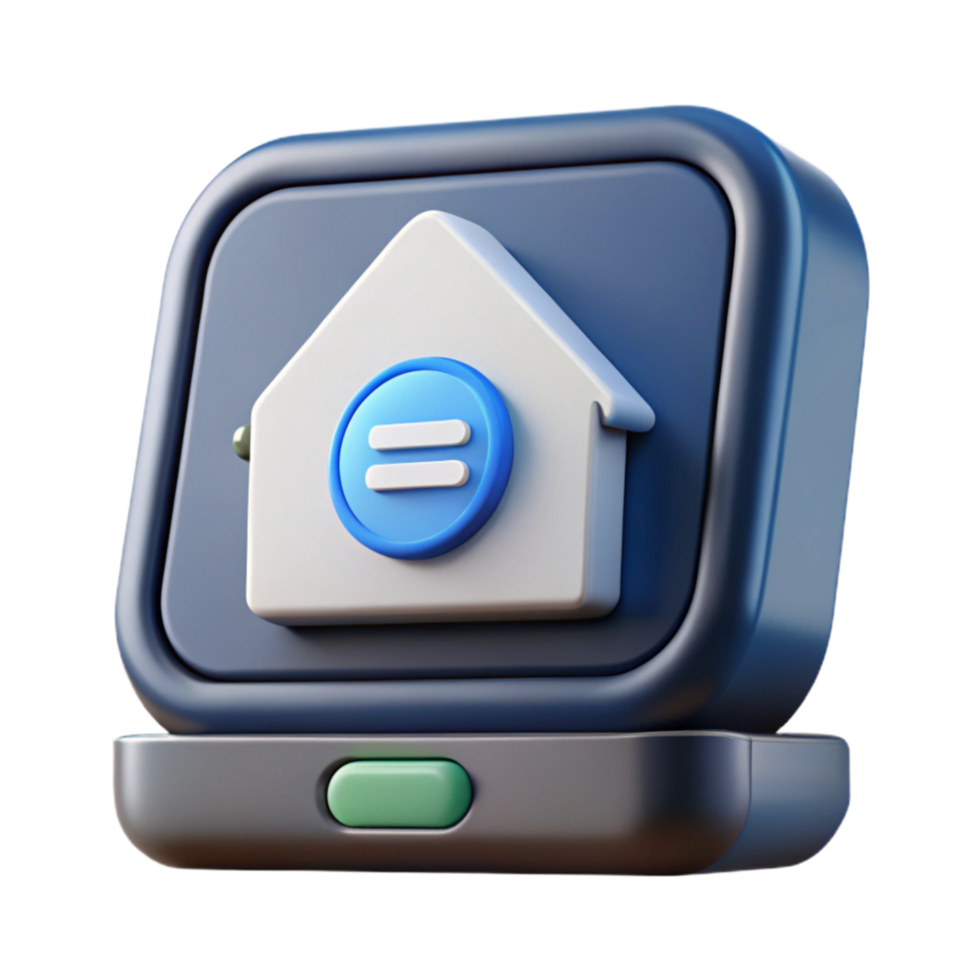 serene traditional Smart Home Hub Front View with Touchscreen Isolated genuine png