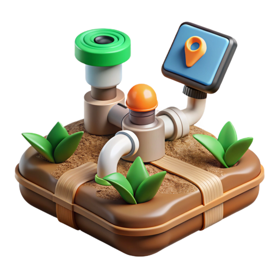 dramatic creative Smart Irrigation System with Soil Moisture Sensors Cutout premium png
