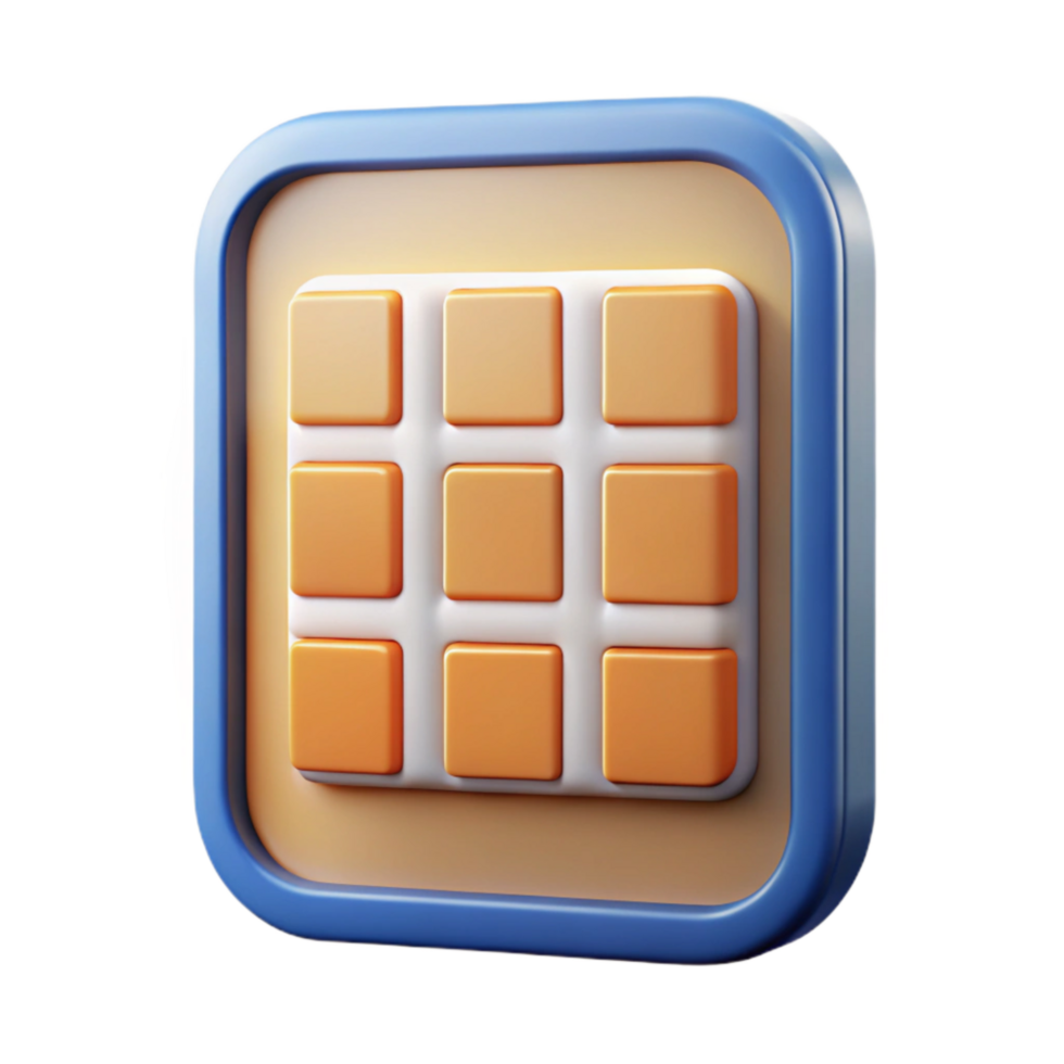 serene rustic Smartphone App Icon Grid View Transparent Element genuine png