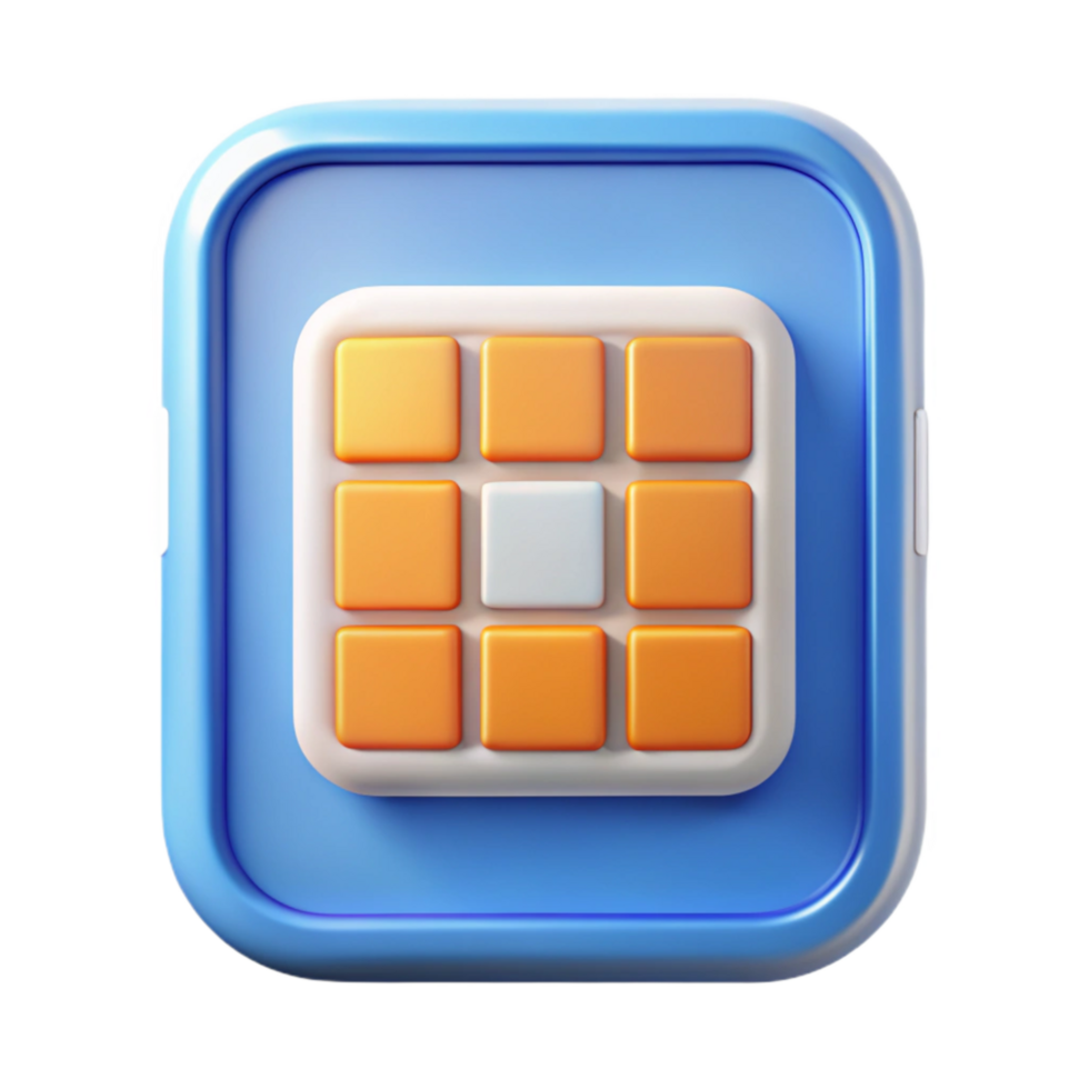 beautiful modern Smartphone App Icon Grid View Transparent Element high resolution png