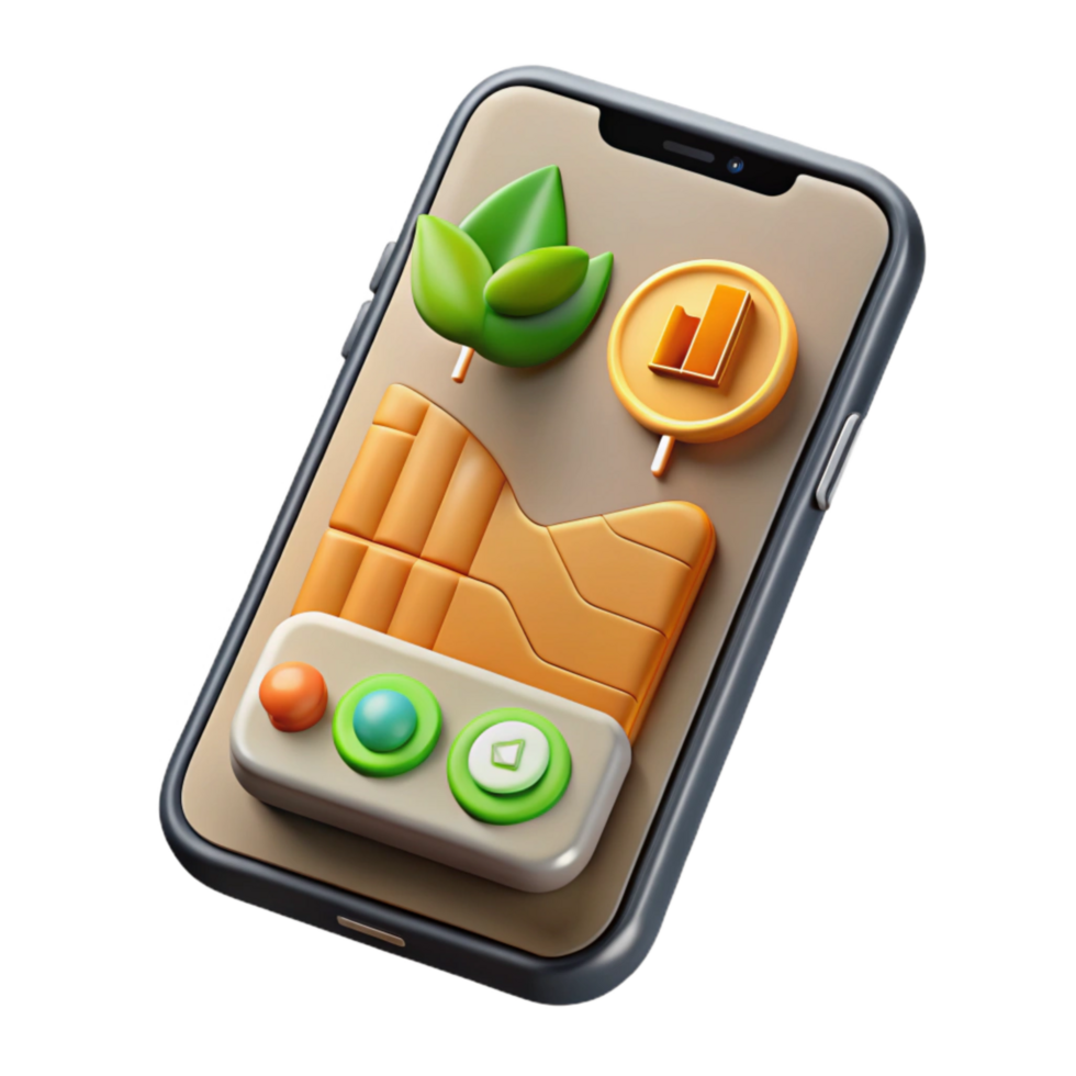stunning creative Smartphone App Displaying Crop Data Transparent Background exclusive png
