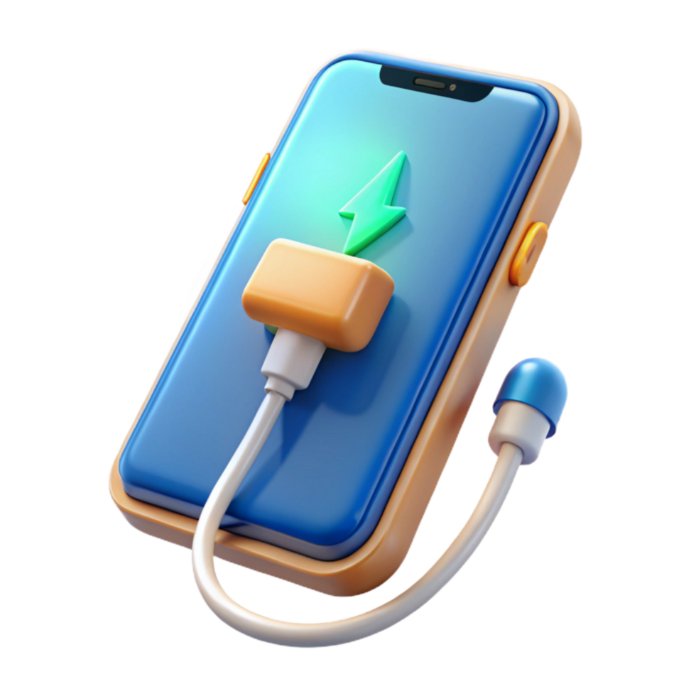 dramatic rustic Smartphone with Fast Charging Isolated Element professional png