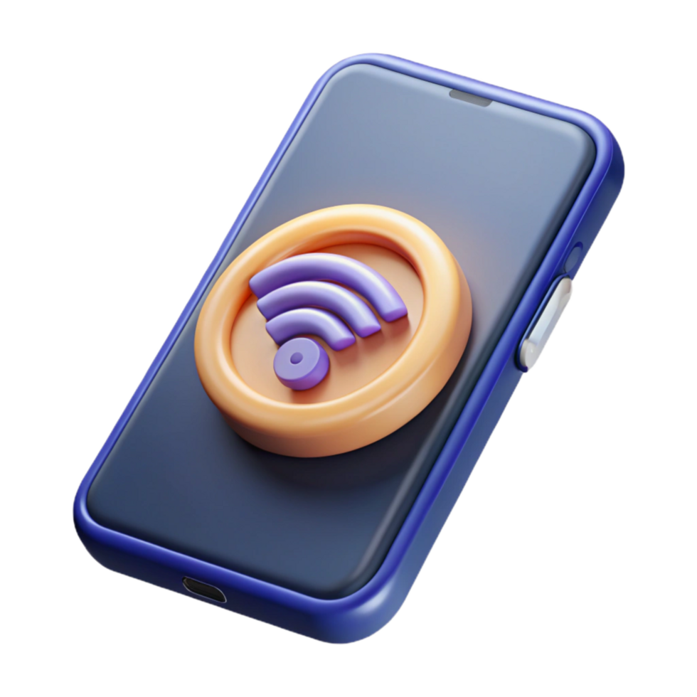 stunning artistic Smartphone with Wireless Charging Isolated Element genuine png