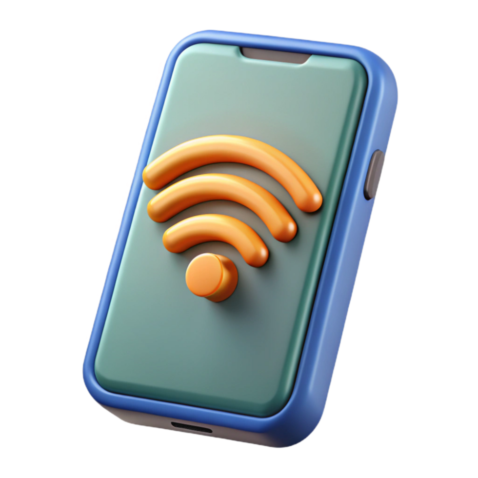 magnificent artistic Smartphone with Wireless Hotspot Isolated Element genuine png