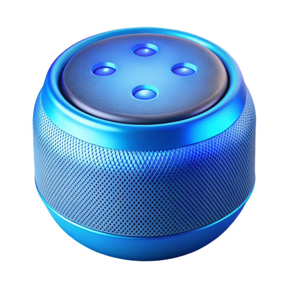 impressive abstract Smart Speaker with Blue Light Transparent Background genuine png