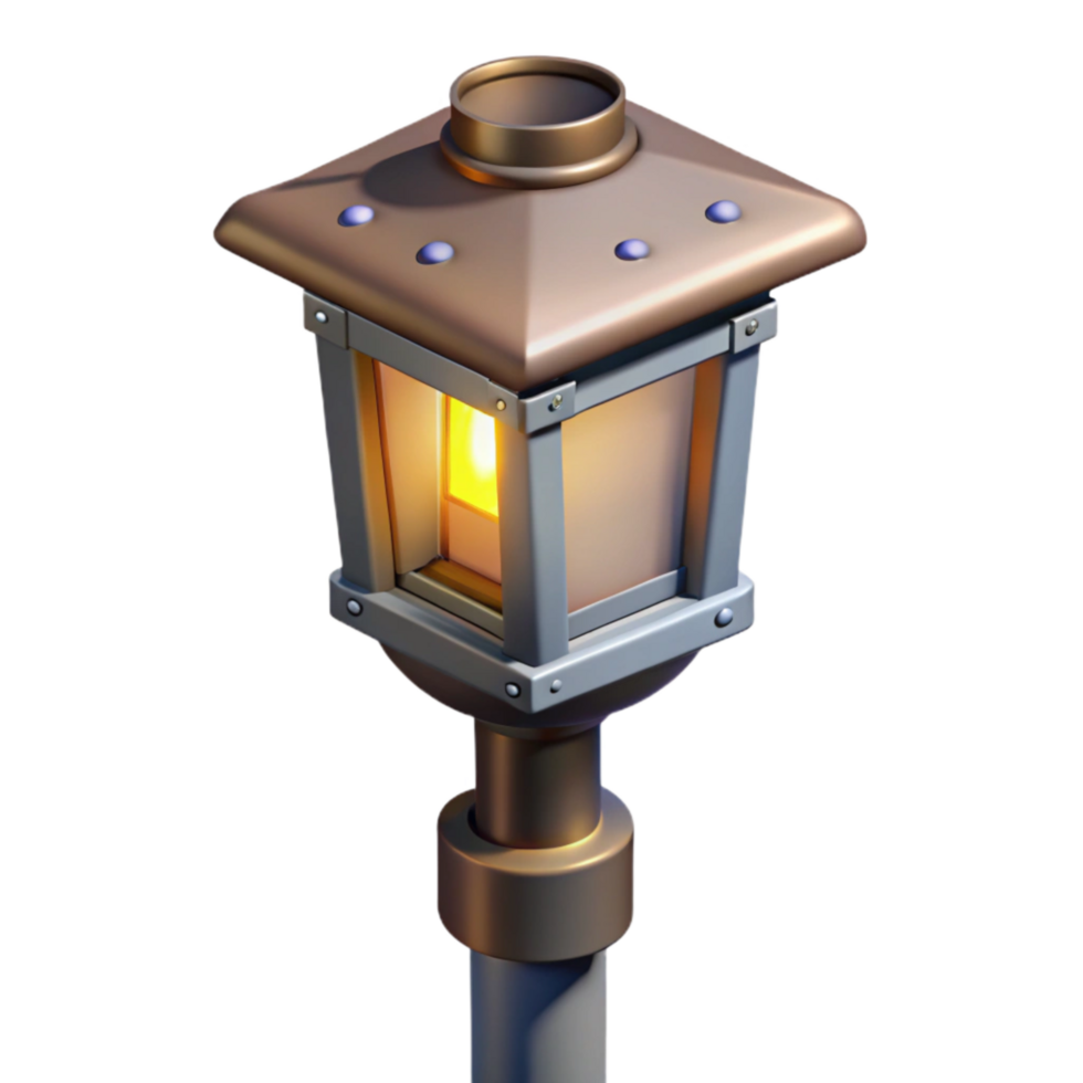 elegant artistic Smart Streetlight with Sensors Isolated original png