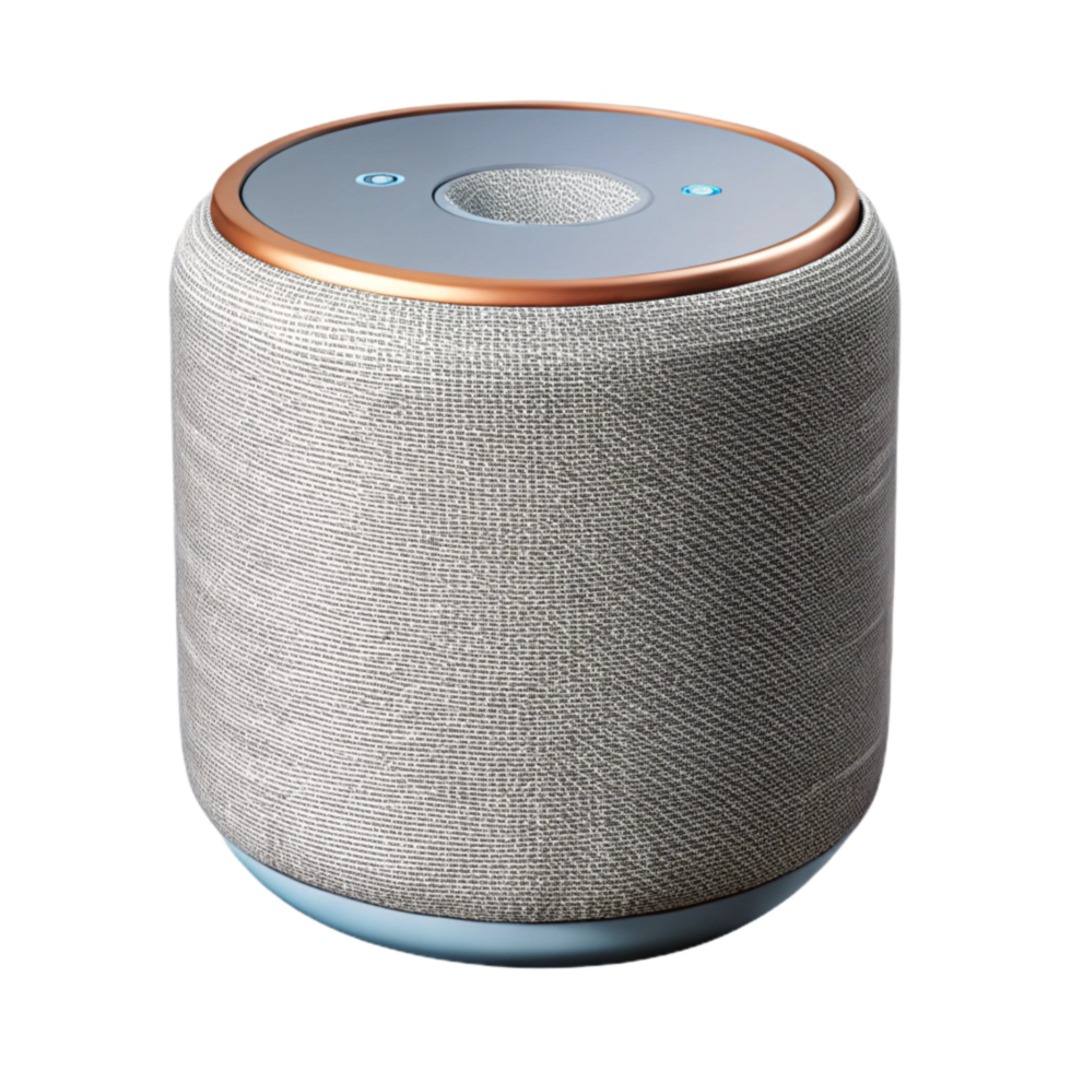 magnificent abstract Smart Speaker with Fabric Cover Isolated on Transparent Background detailed png