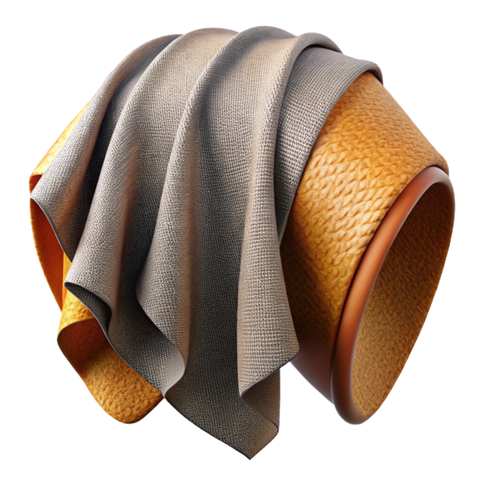 serene rustic Smart Textile Swatch Stretchable Material Cutout detailed png