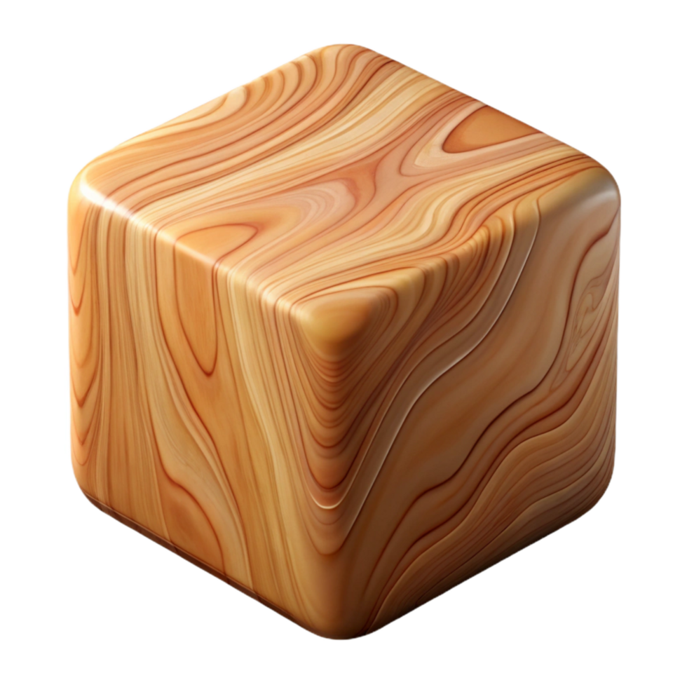extraordinary contemporary Smooth Cedar Wood Cube Cutout genuine png