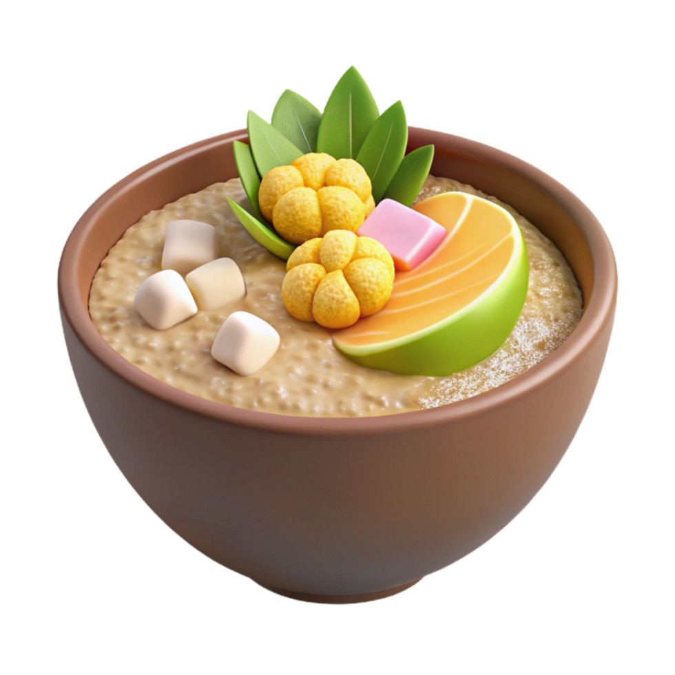 stunning artistic Smoothie Bowl Tropical Toppings Transparent Background genuine png