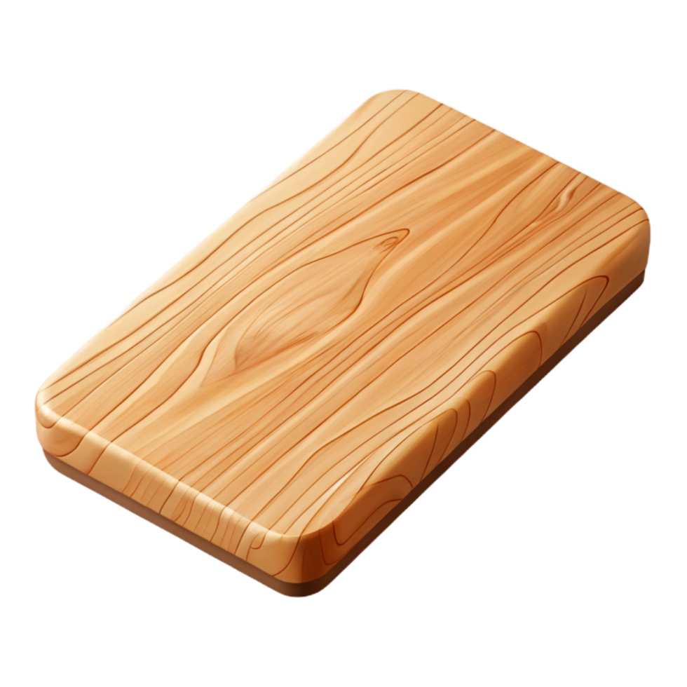impressive minimalist Smooth Maple Wood Plank Isolated on White genuine png