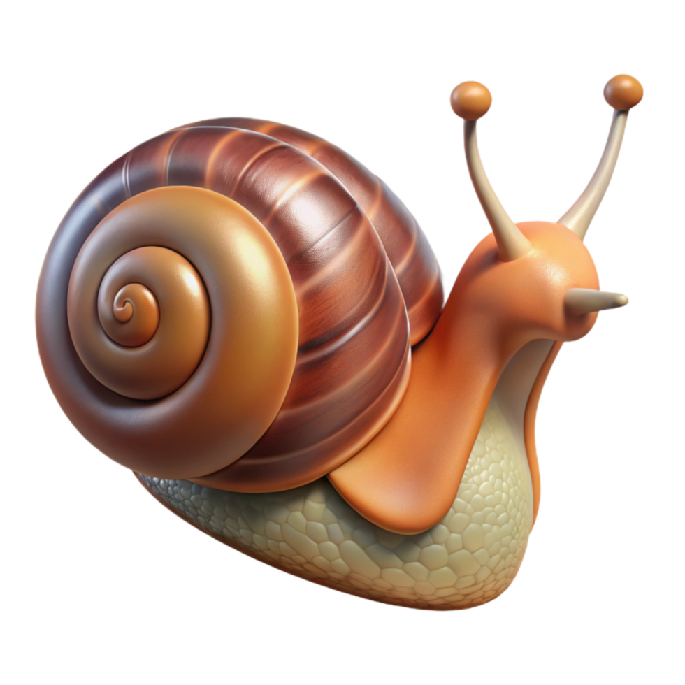 beautiful abstract Snail Crawling Slowly Isolated exclusive png