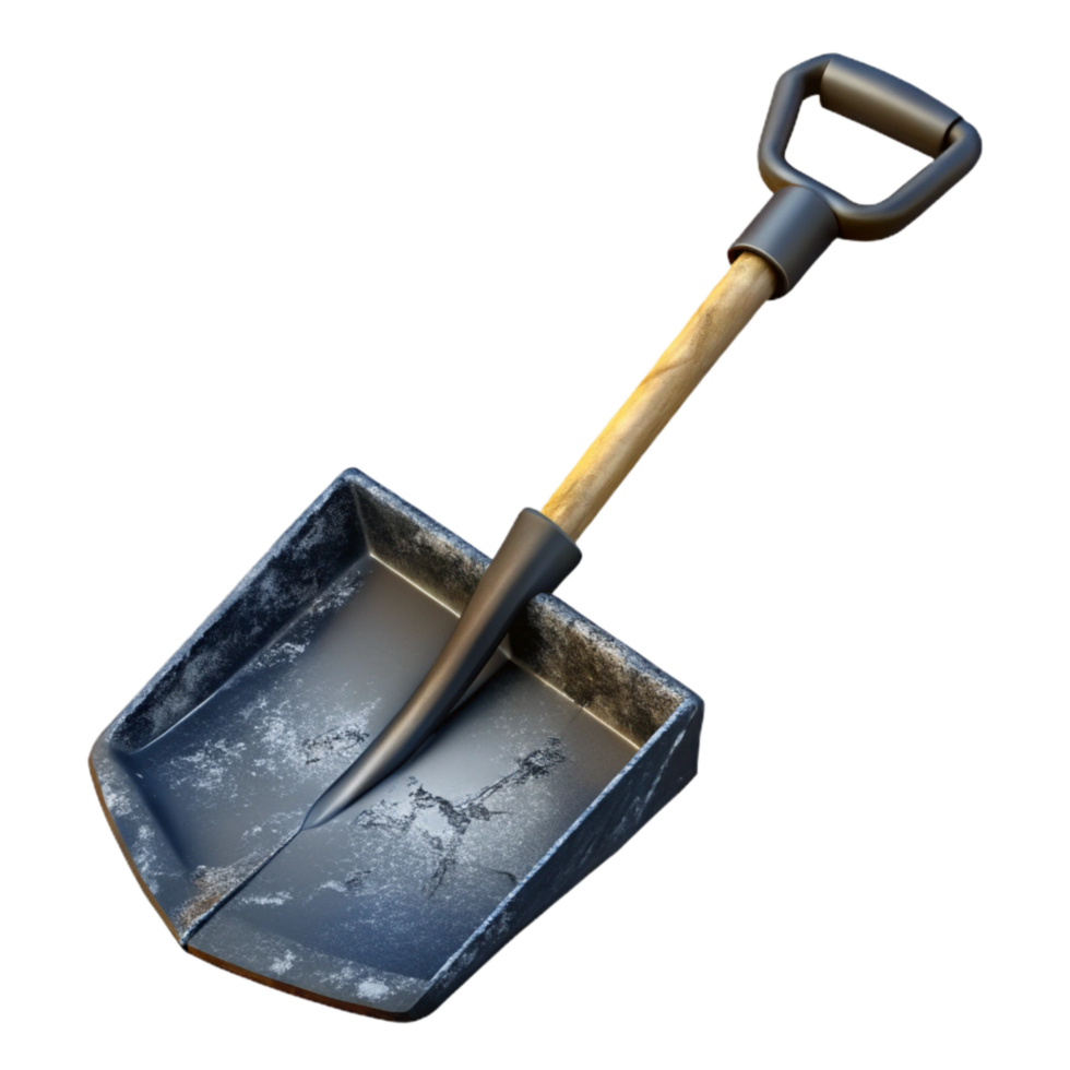wonderful vintage Snow Shovel Metal Black Isolated professional png