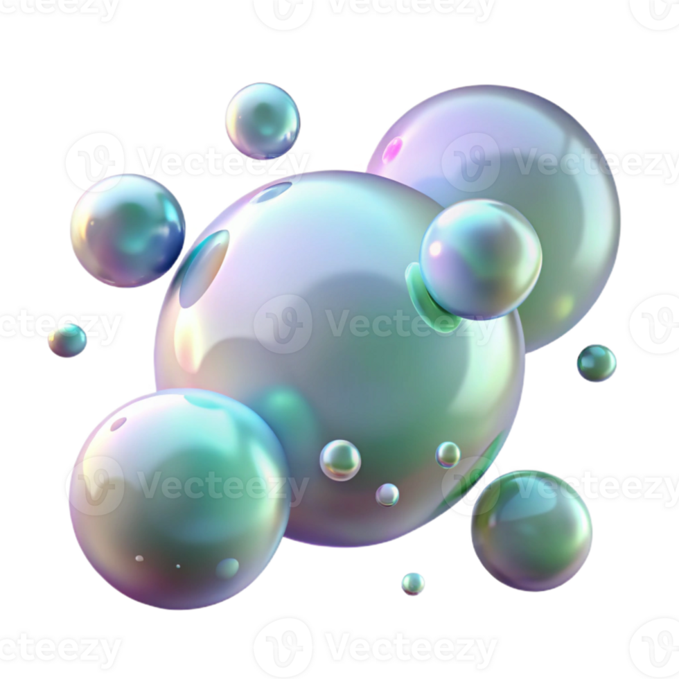 elegant rustic Soap Bubbles Floating Transparent Element premium png