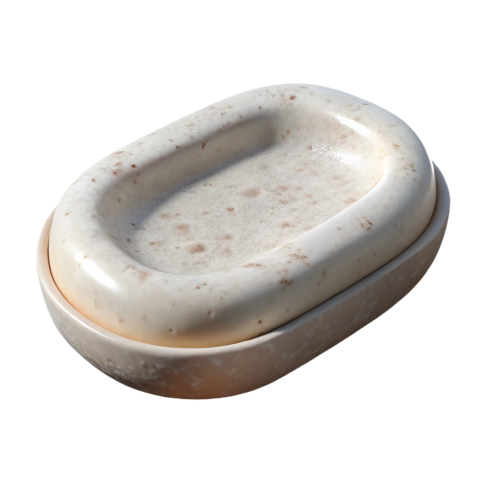 serene contemporary Soap Dish Ceramic White Transparent Background high resolution png