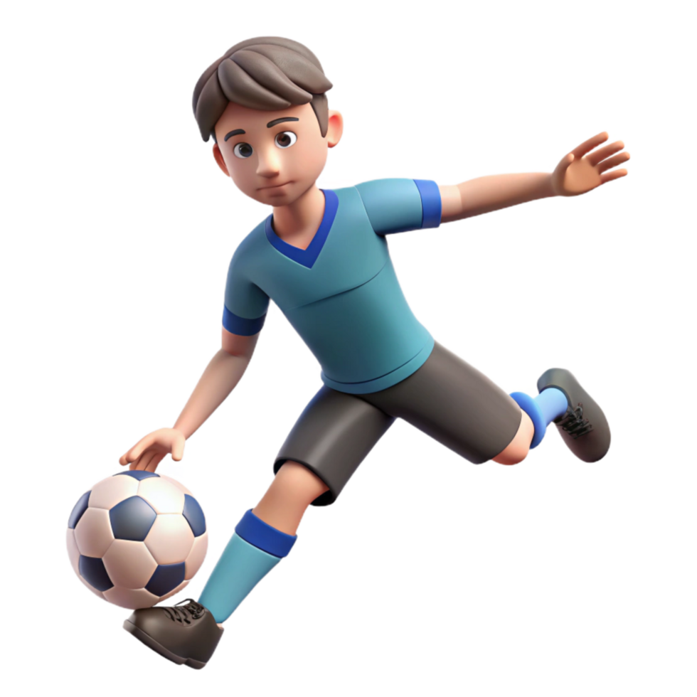 stunning vintage Soccer Player Kicking Ball Low Angle Cutout high quality png