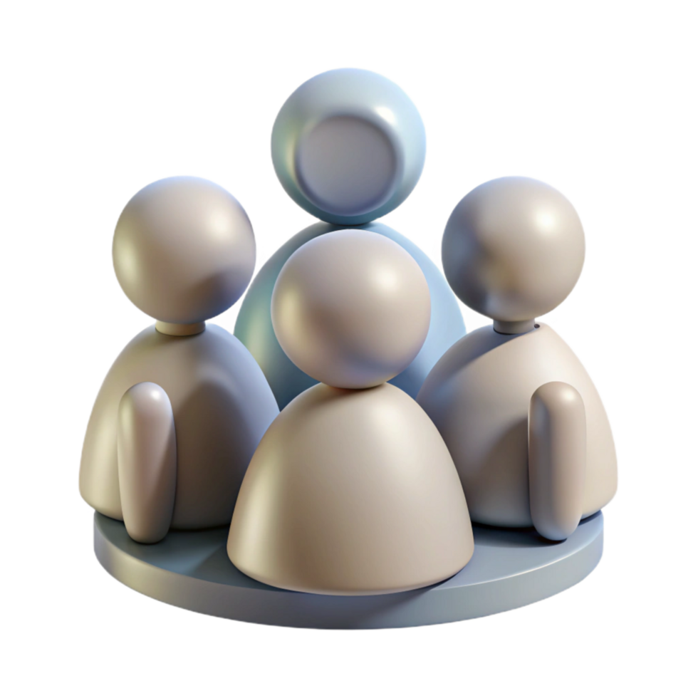 dramatic creative Social Interaction Silhouettes Group Conversation Transparent Background authentic png