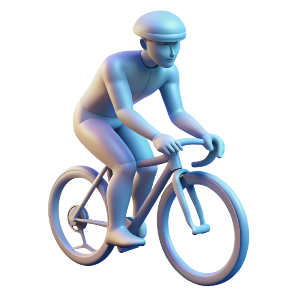 vibrant artistic Soft Light Cyclist Silhouette Transparent Background premium png