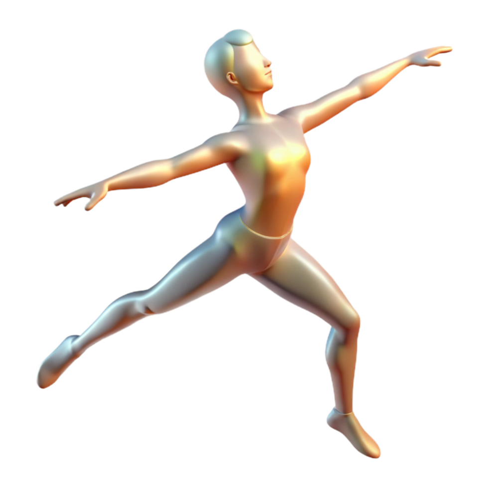 stunning rustic Soft Light Gymnast Silhouette Transparent Background high quality png