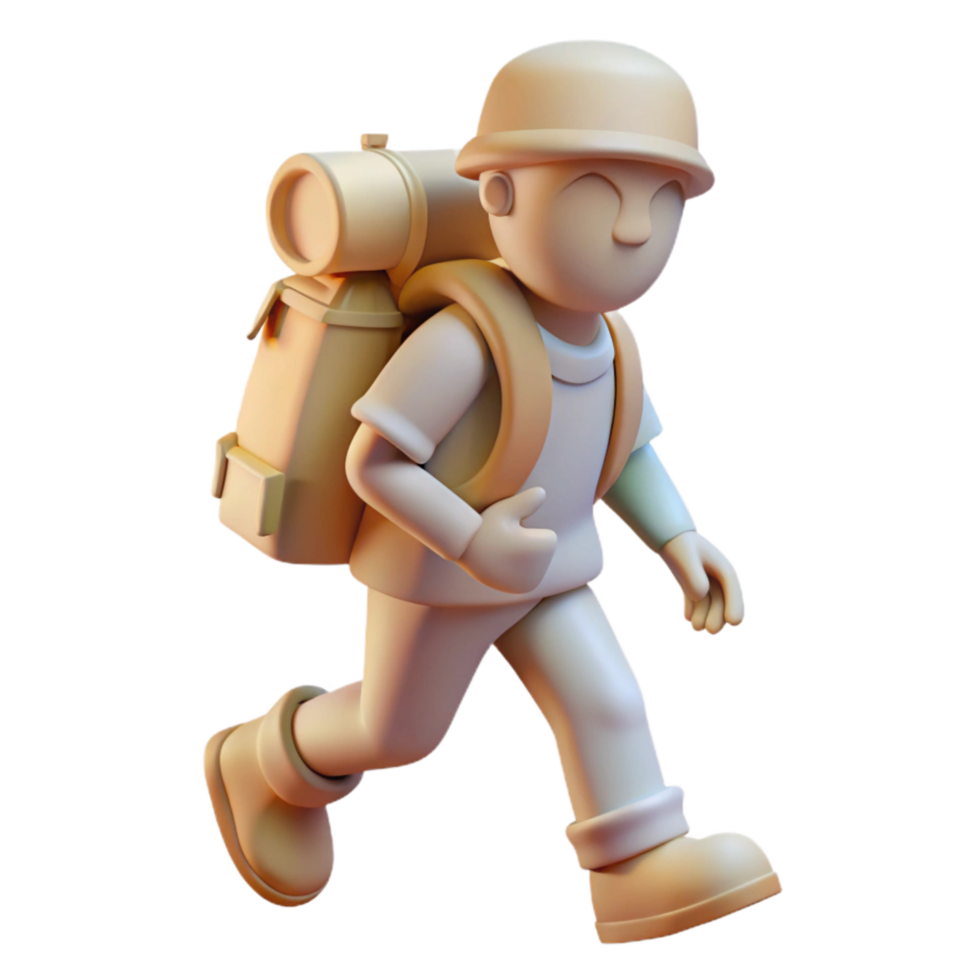 dramatic artistic Soft Light Hiker Silhouette Transparent Background professional png