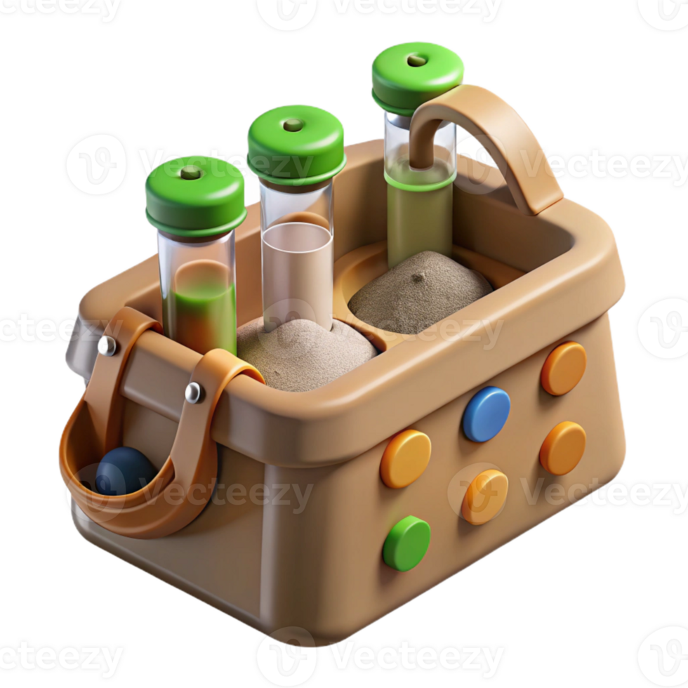 serene traditional Soil Testing Kit with Samples Top View Cutout genuine png
