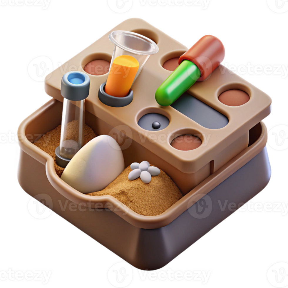 stunning minimalist Soil Testing Kit with Samples Top View Cutout png