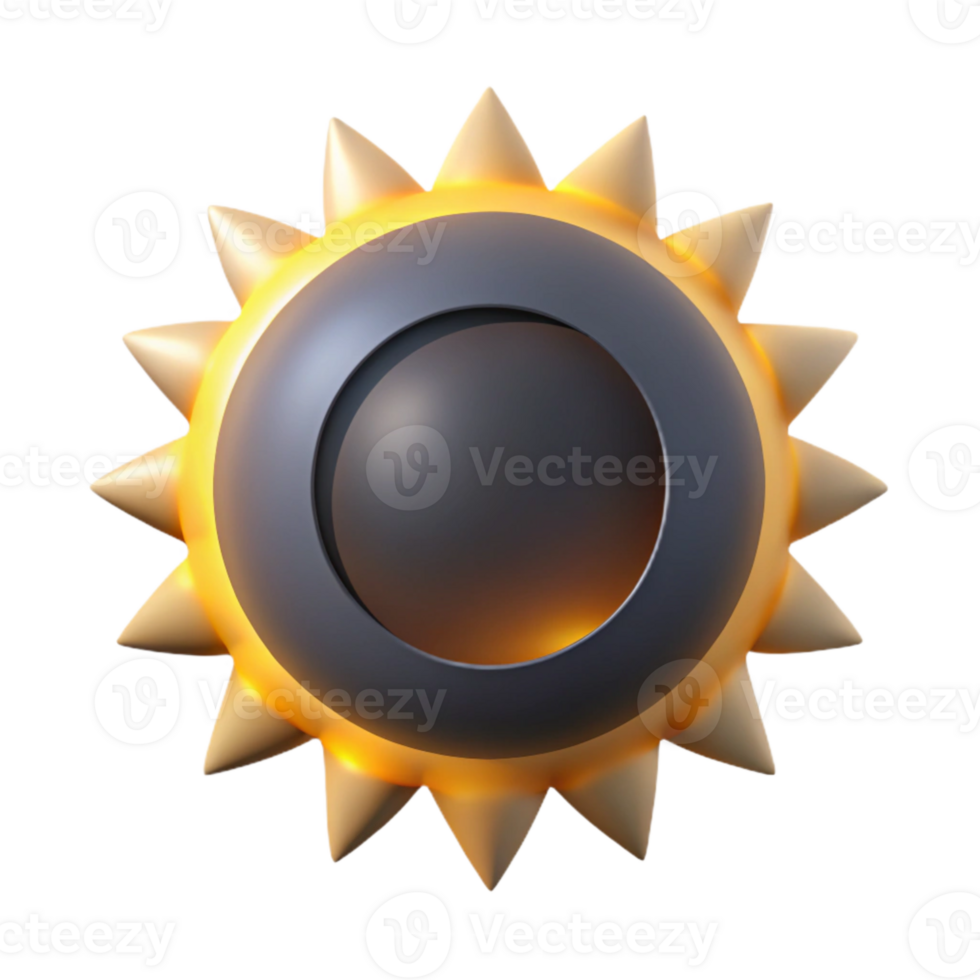 impressive creative Solar Eclipse Corona Isolated with Bright Ring professional png