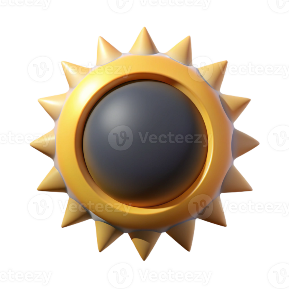 elegant artistic Solar Eclipse Corona Isolated with Bright Ring png