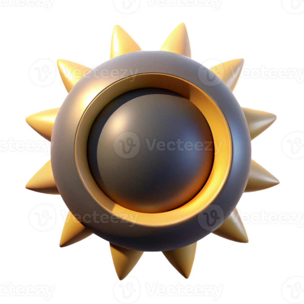 beautiful contemporary Solar Eclipse Corona Isolated with Bright Ring detailed png