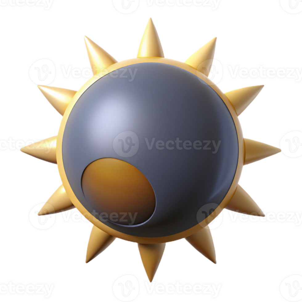 wonderful classic Solar Eclipse with Corona Visible Transparent Background Element authentic png