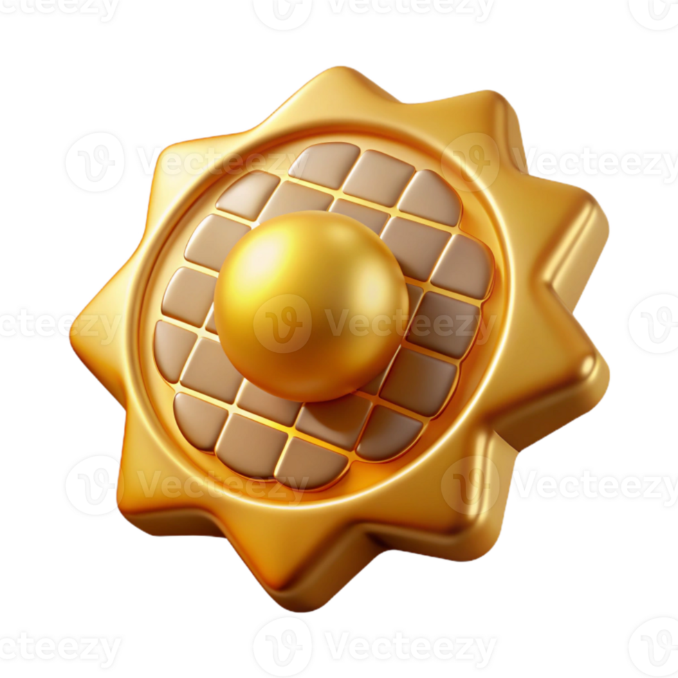 impressive traditional Solar Energy Icon Golden Color Isolated high quality png