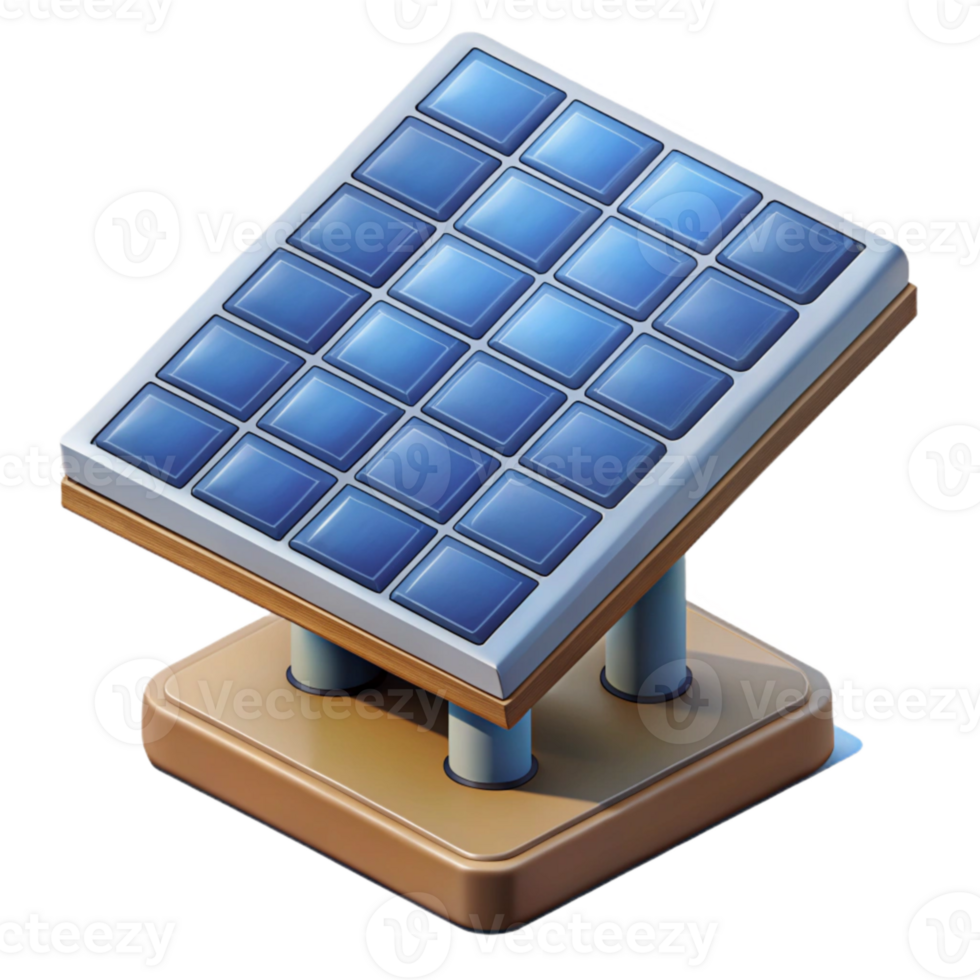 magnificent contemporary Solar Panel Array Isometric View Isolated high resolution png