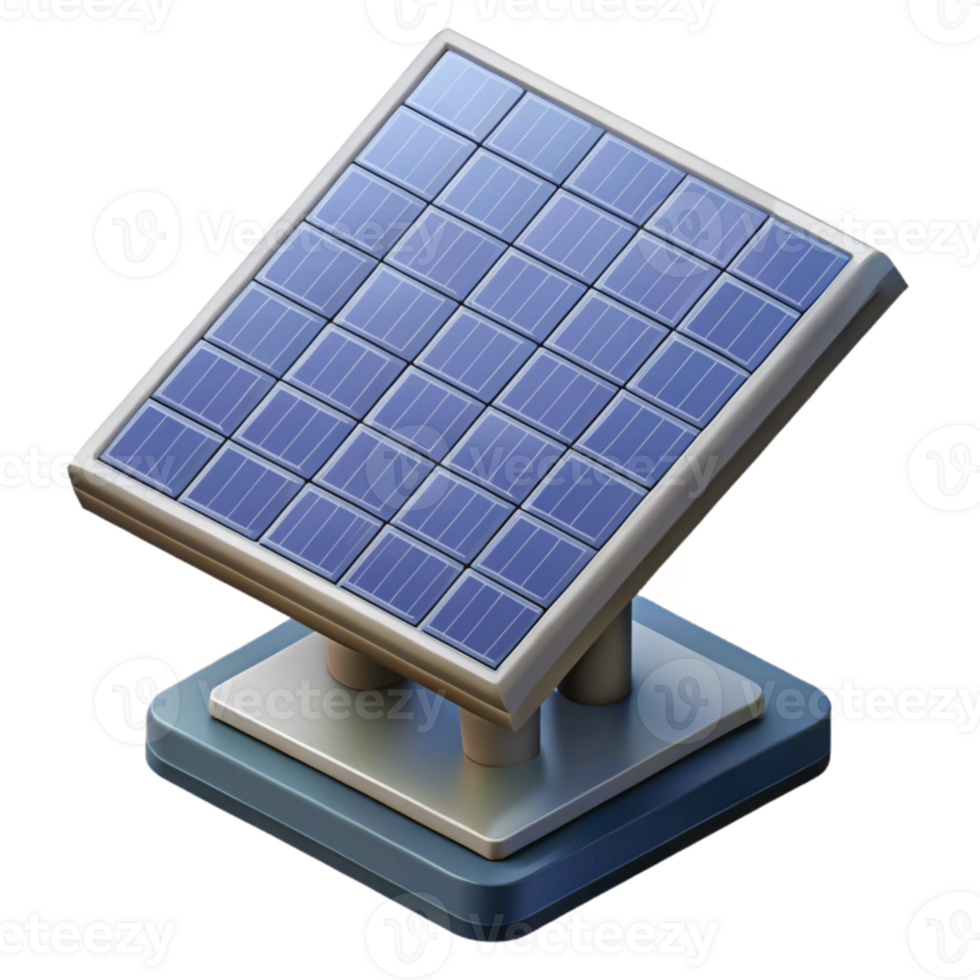 extraordinary vintage Solar Panel Array Isometric View Isolated detailed png