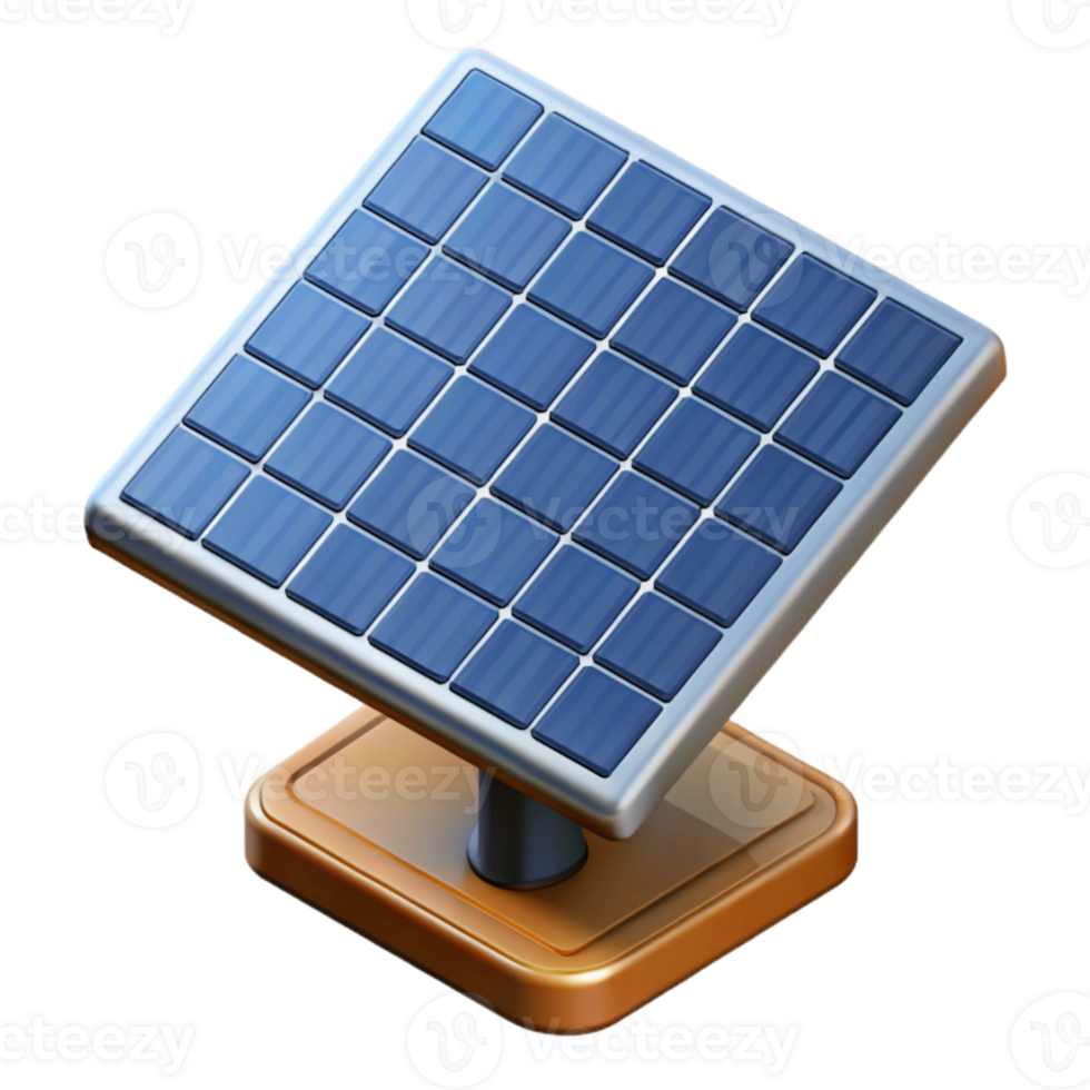 dramatic traditional Solar Panel Array Isometric View Isolated high quality png