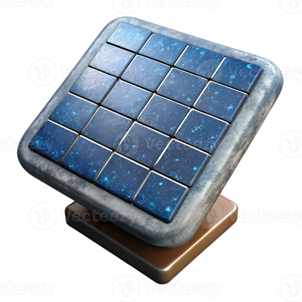 elegant abstract Solar Panel Cell Close Up View Isolated png