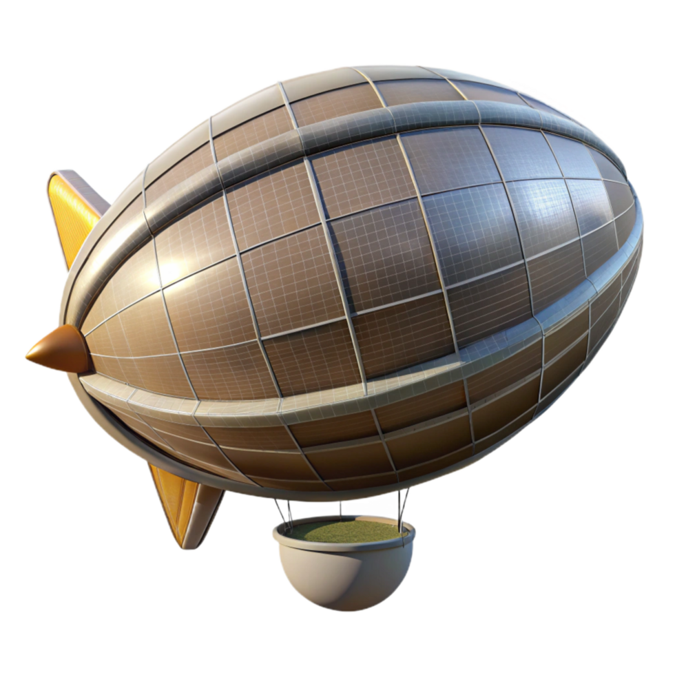 magnificent artistic Solar Powered Airship Side View Cutout authentic png