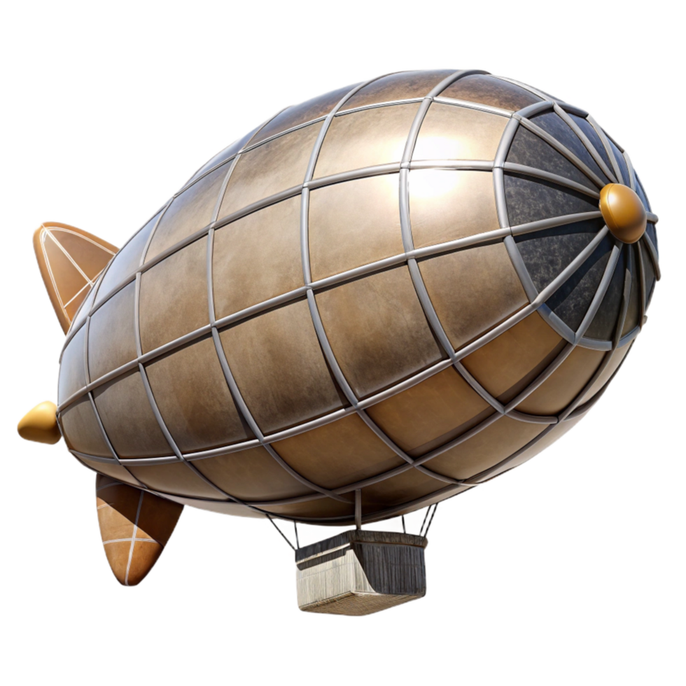 magnificent artistic Solar Powered Airship Side View Cutout professional png