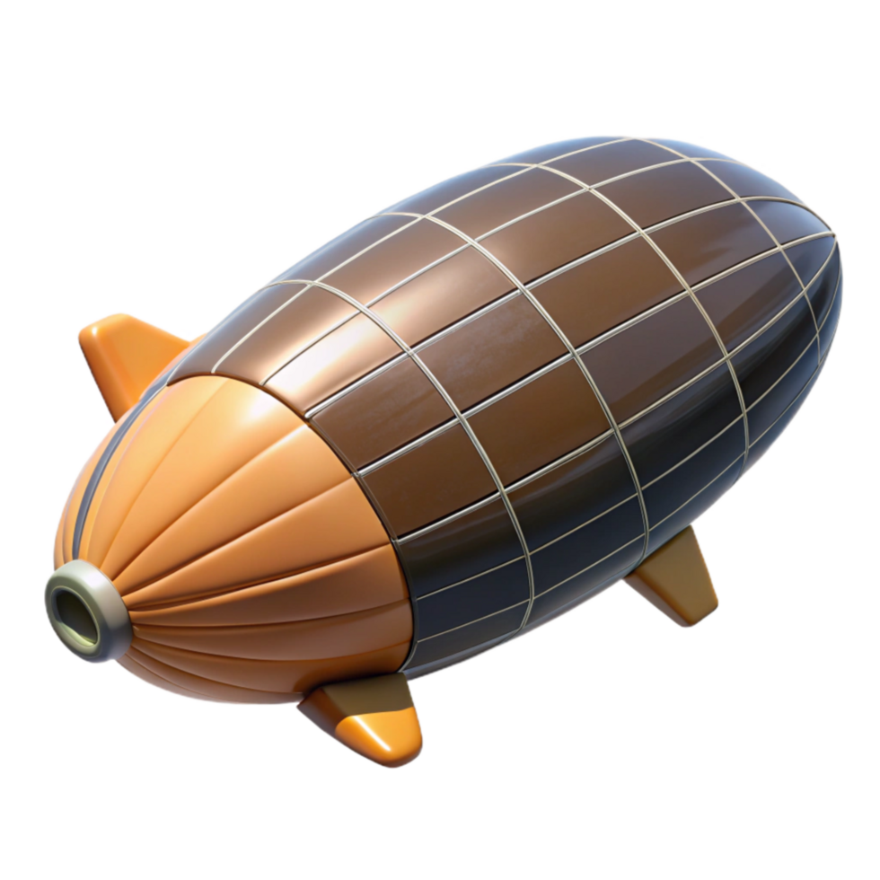 dramatic classic Solar Powered Blimp Side Angle Transparent Background premium png