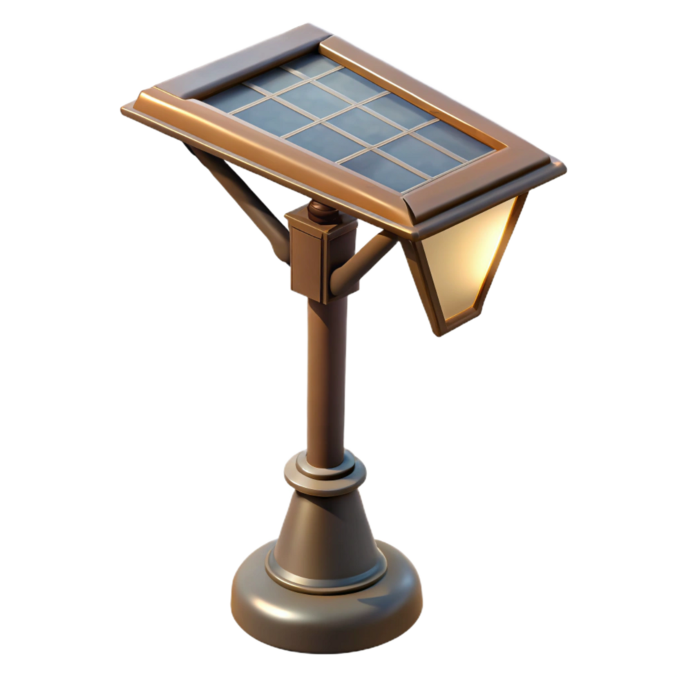 elegant classic Solar Powered Street Light Isolated on Transparent Background high quality png