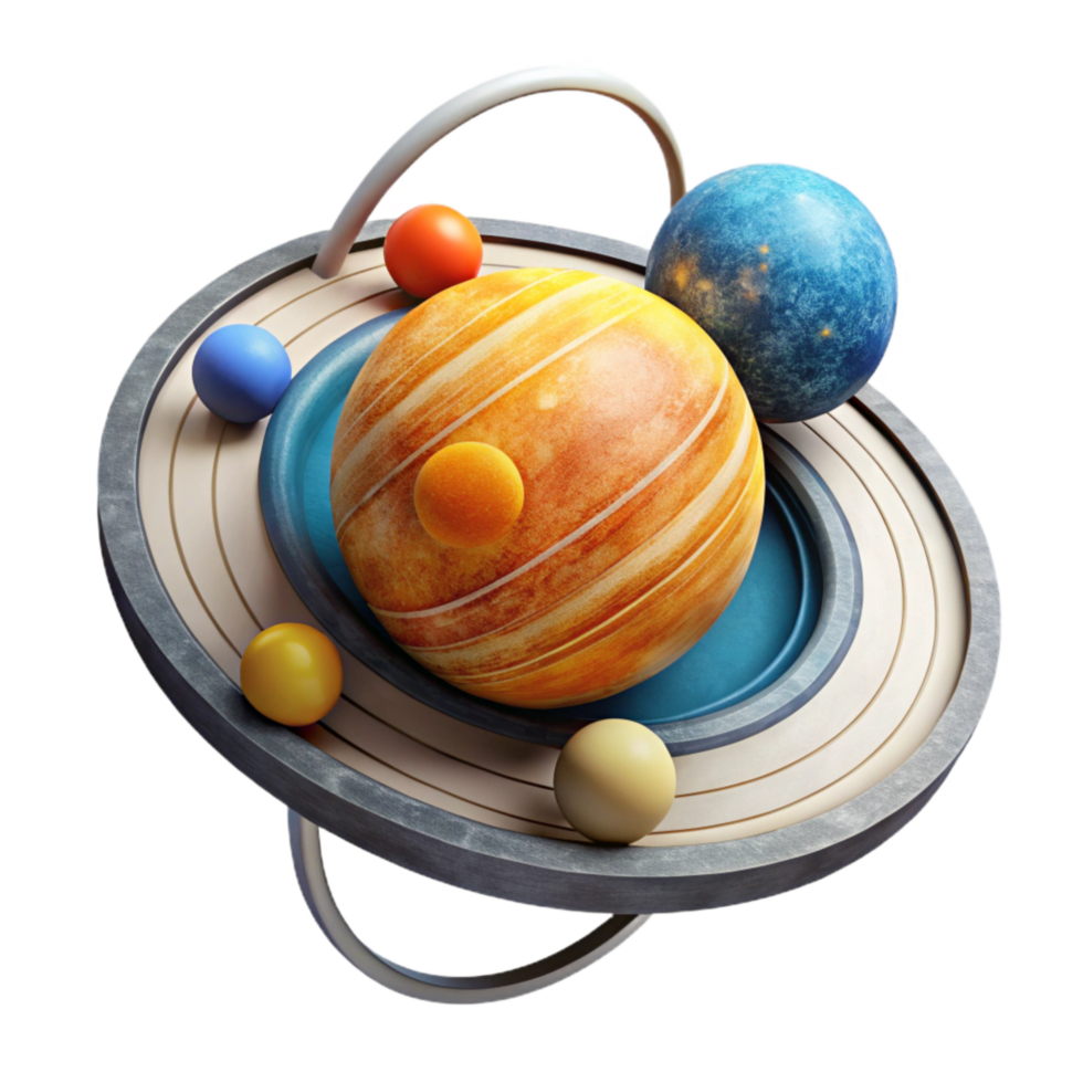 magnificent artistic Solar System Cutout with Planetary Orbits exclusive png