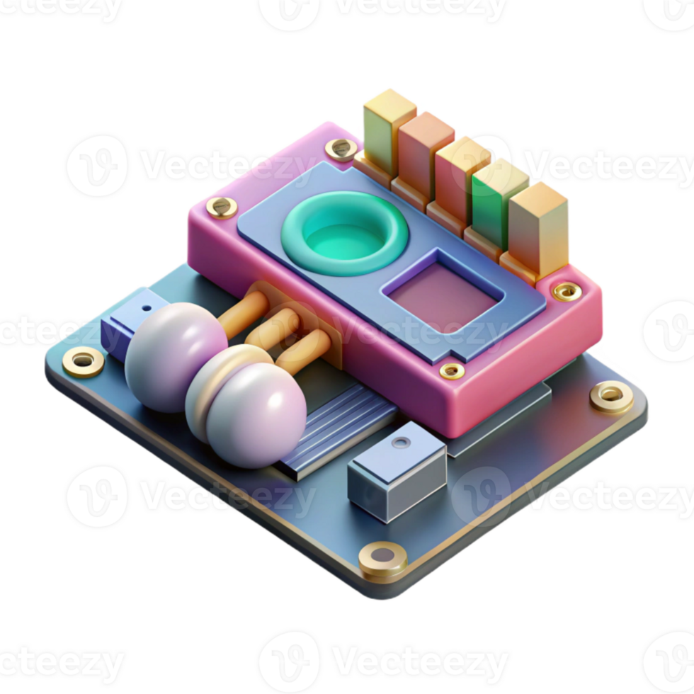 stunning minimalist Sound Card Internal Components Visible Isolated exclusive png