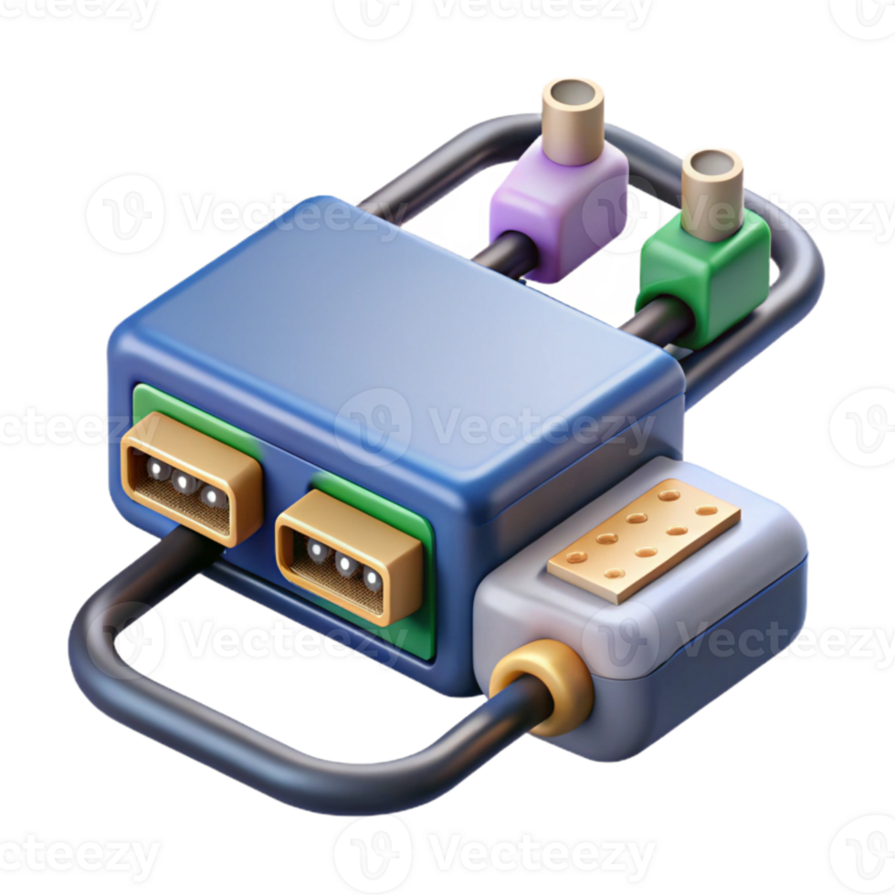 extraordinary rustic Sound Card Ports and Connections Isolated on Transparent Background original png
