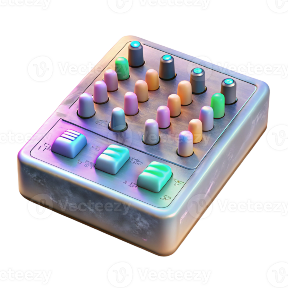 magnificent abstract Sound Mixer Channel Strip Illuminated Transparent Background exclusive png