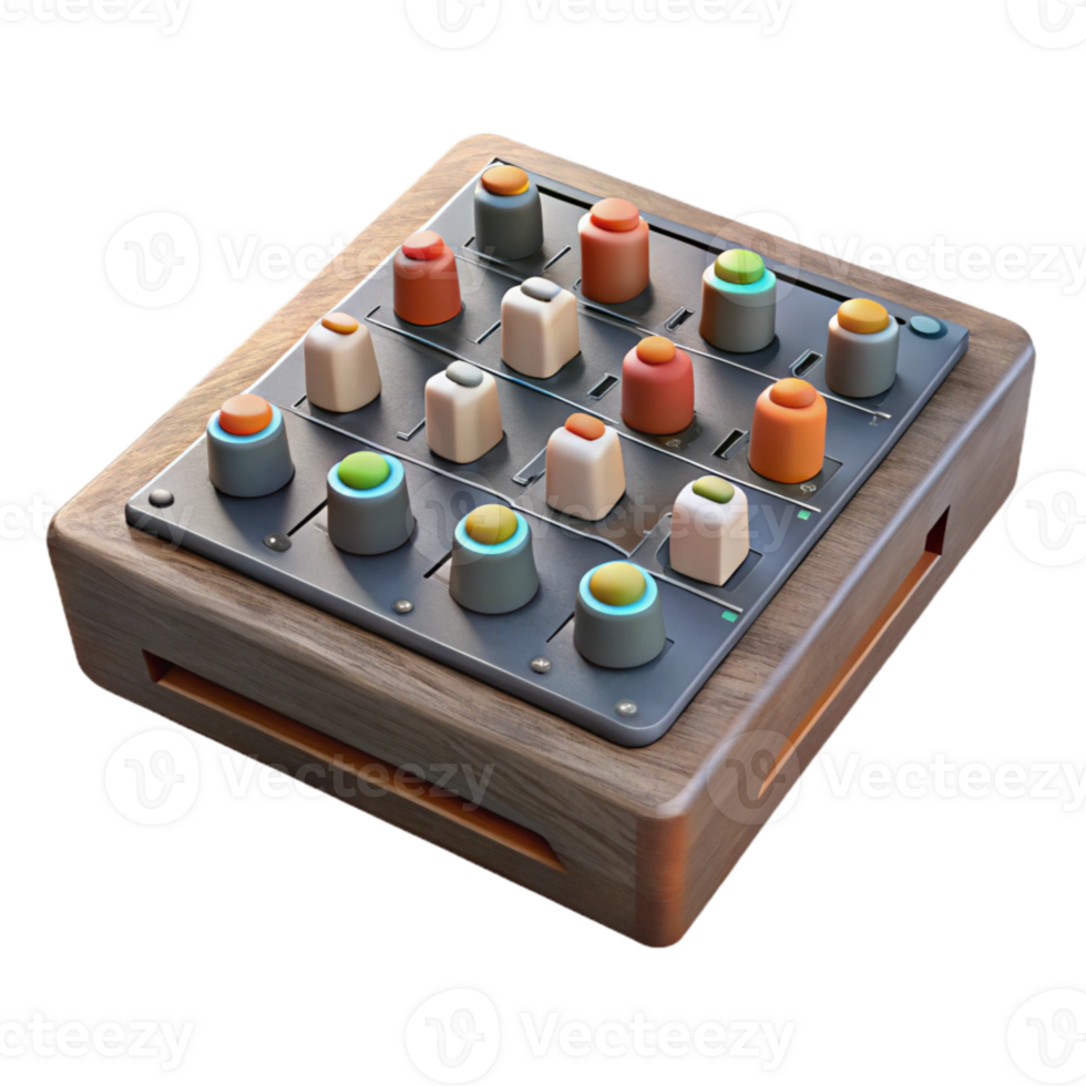 wonderful minimalist Sound Mixer Faders Up High Angle Cutout Transparent Background exclusive png